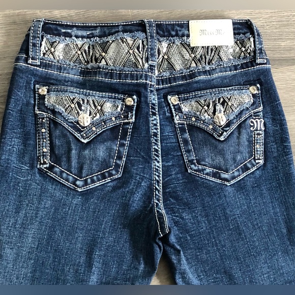 Miss Me Embellished Blue Jeans - Picture 1 of 10